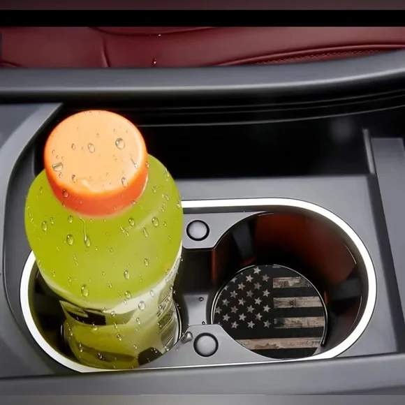 Car Coasters, Silicone Anti Slip Cup Pad Car Interior Supplies - Picture 13 of 16